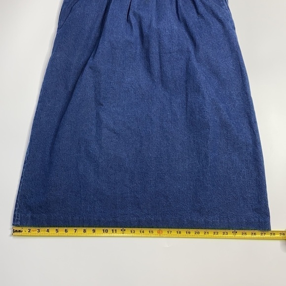 Vintage 90's Denim Overall Maxi Jean Dress Large - Picture 11 of 12